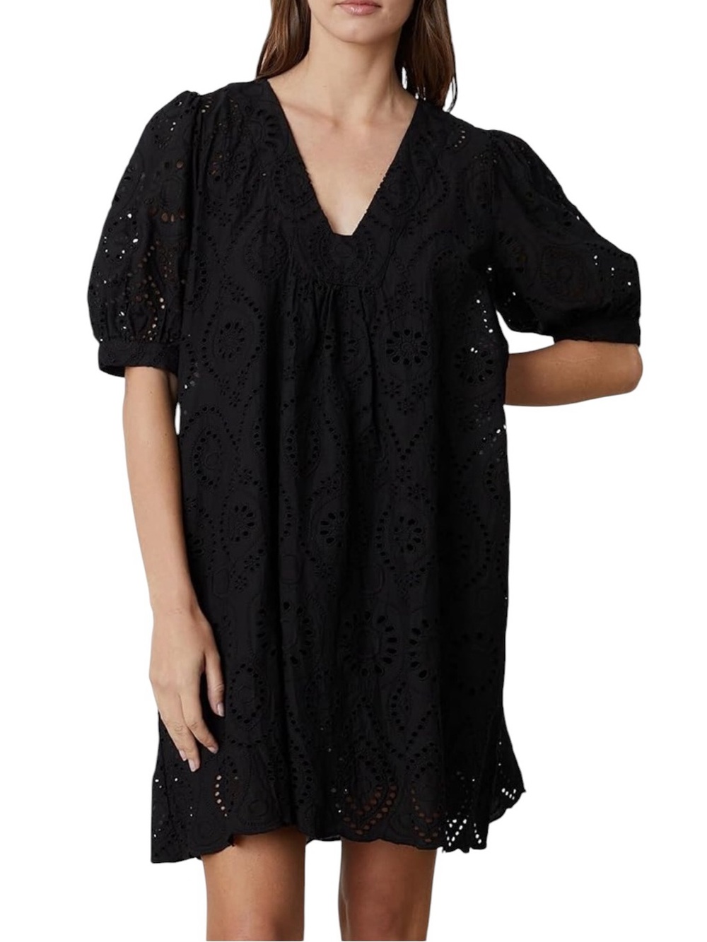 Velvet by Graham & Spencer Kennie Eyelet black Dress size S excellent condition